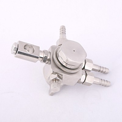 Siphon air atomizing nozzle fan shaped air water spray nozzle